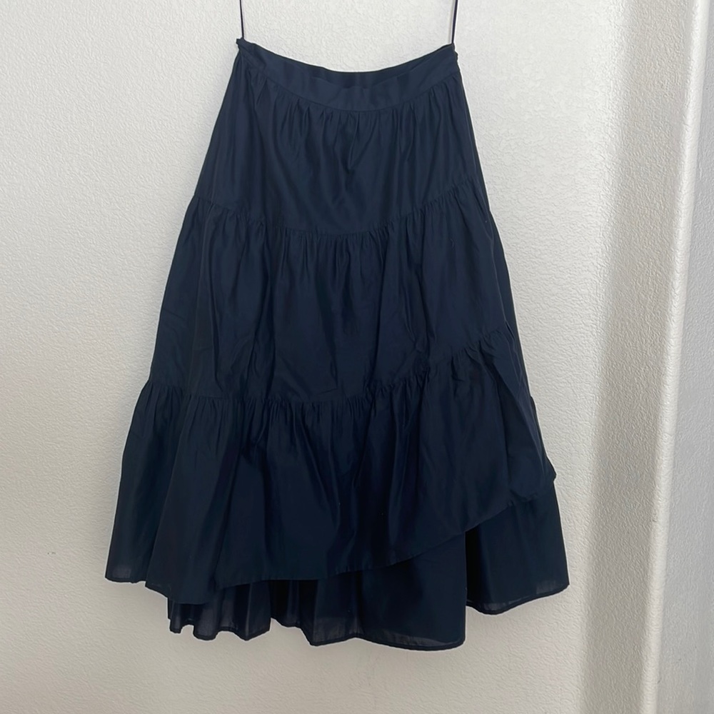 Merlette tiered wrap skirt. Navy Blue. Size 4/6?